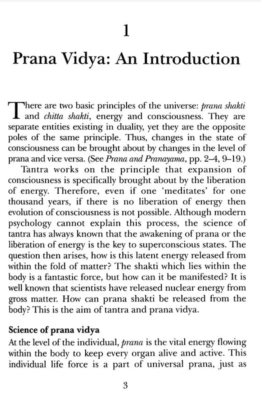 Prana Vidya: An Advanced Yogic Practice